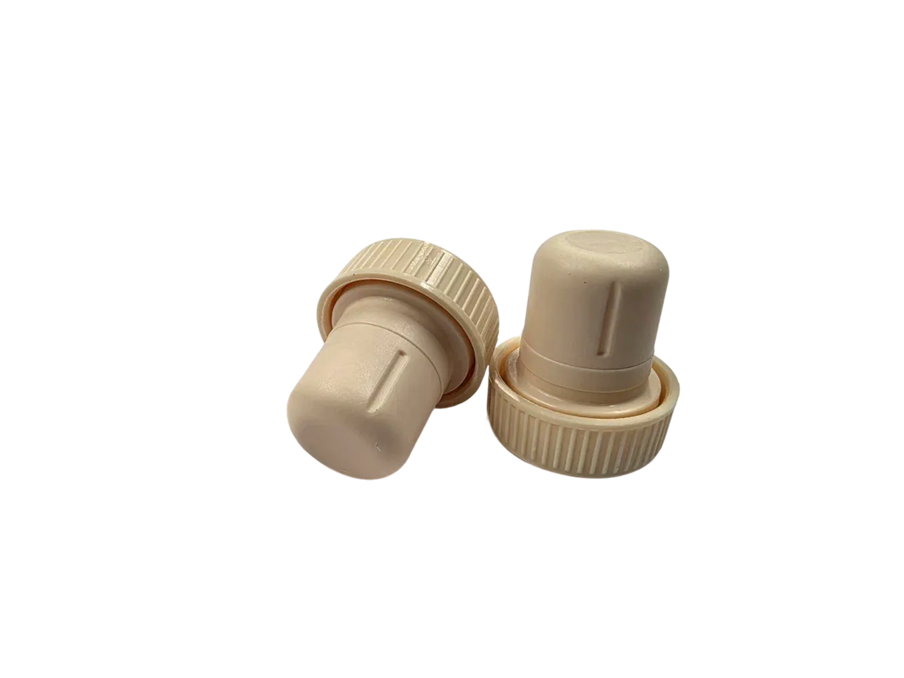 Пробка Т-образная полимерная с дополнительным верхом (коньячная, типа “Камю“) бежевая 27x18